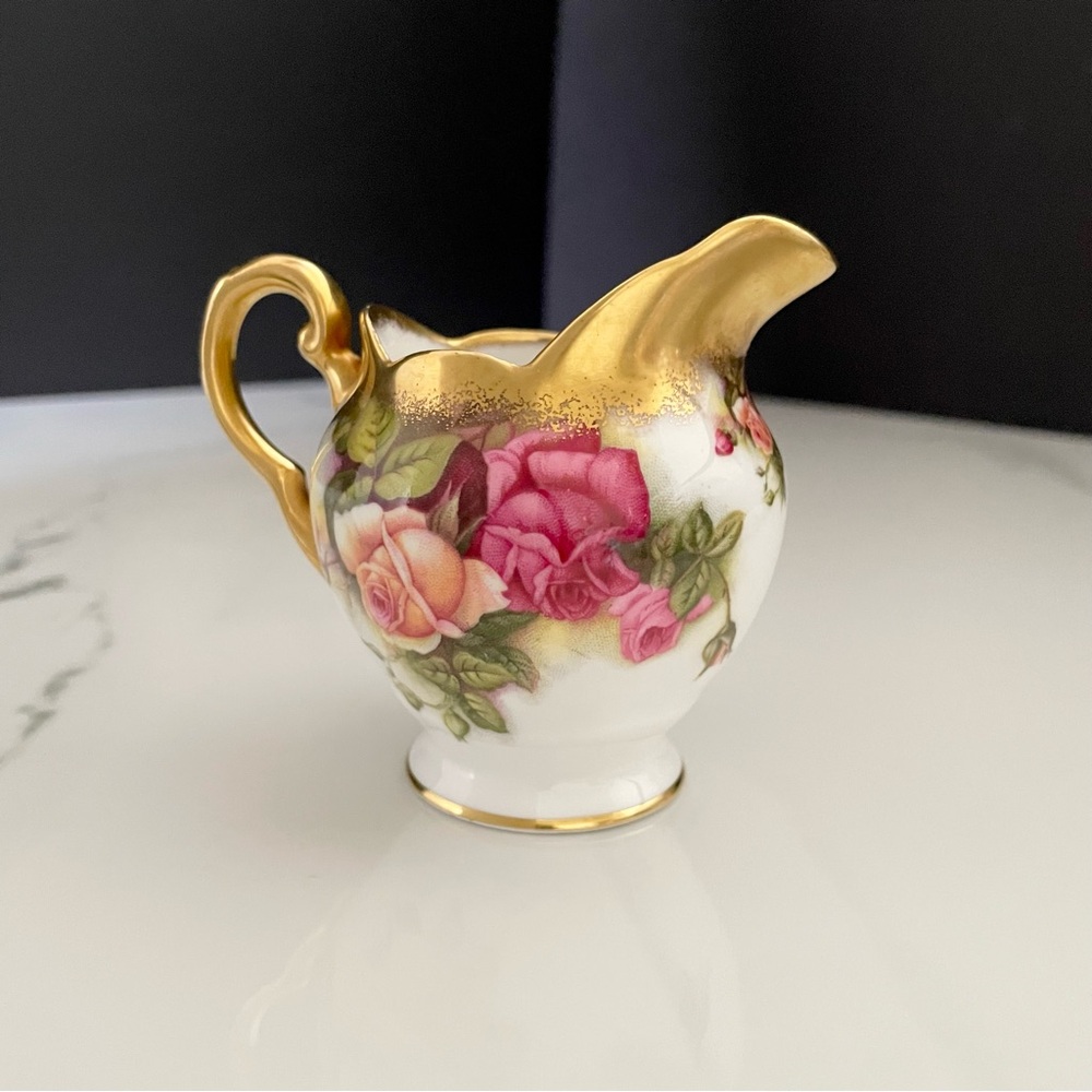 Golden Rose Creamer Pitcher by Royal Chelsea